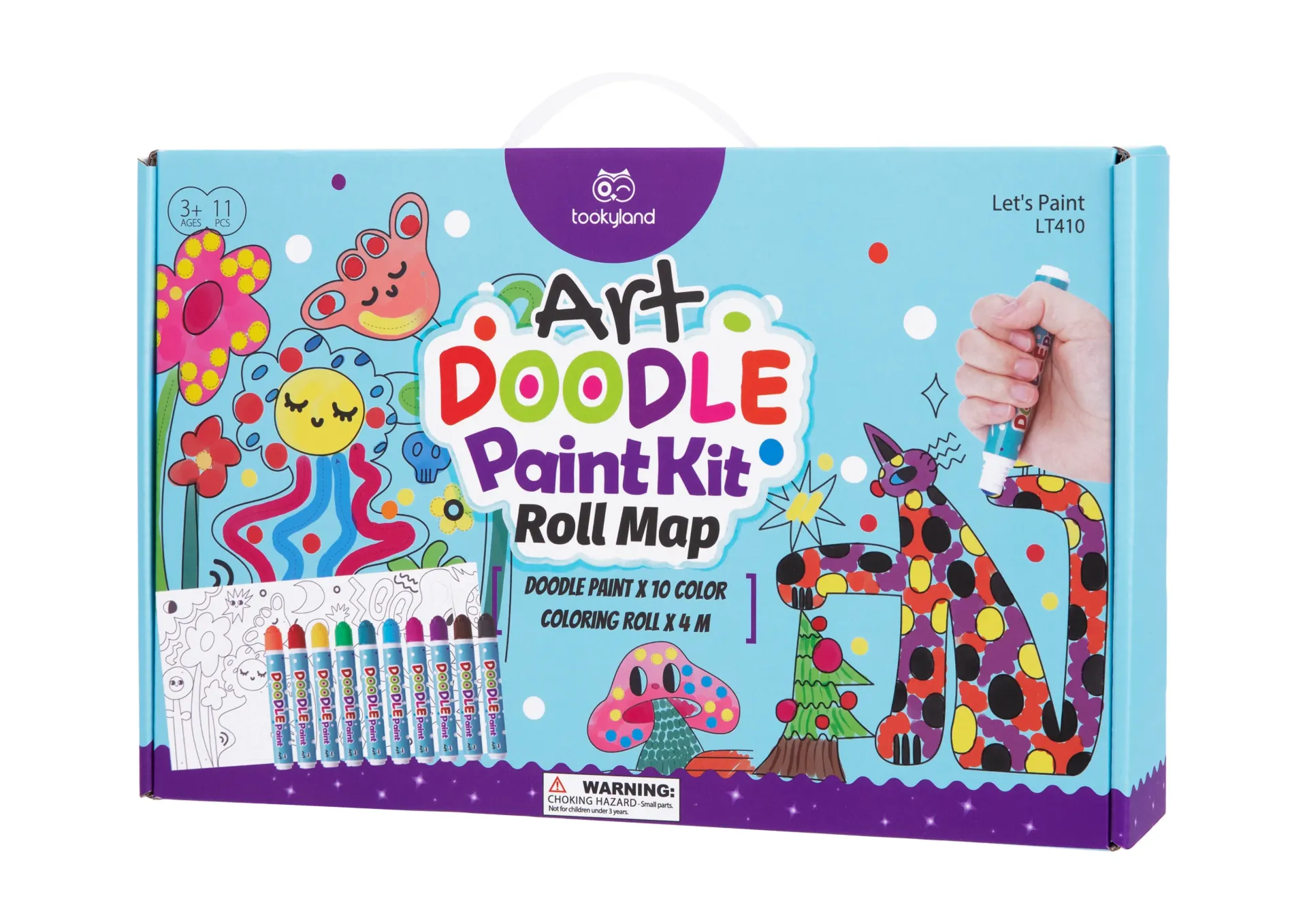 Art Doodle Paint Kit Roll Map
