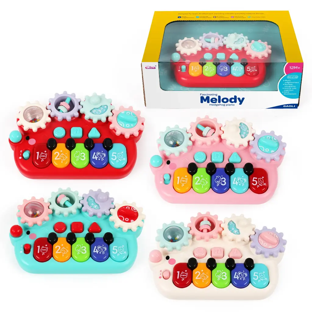 Hedgehog Funny Piano (Light Pink)